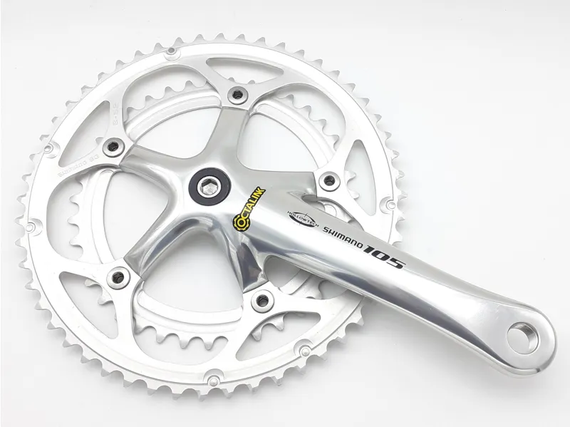 Shimano 105 5502 52/39 172.5mm Octalink Chainset in Silver Shop Soiled